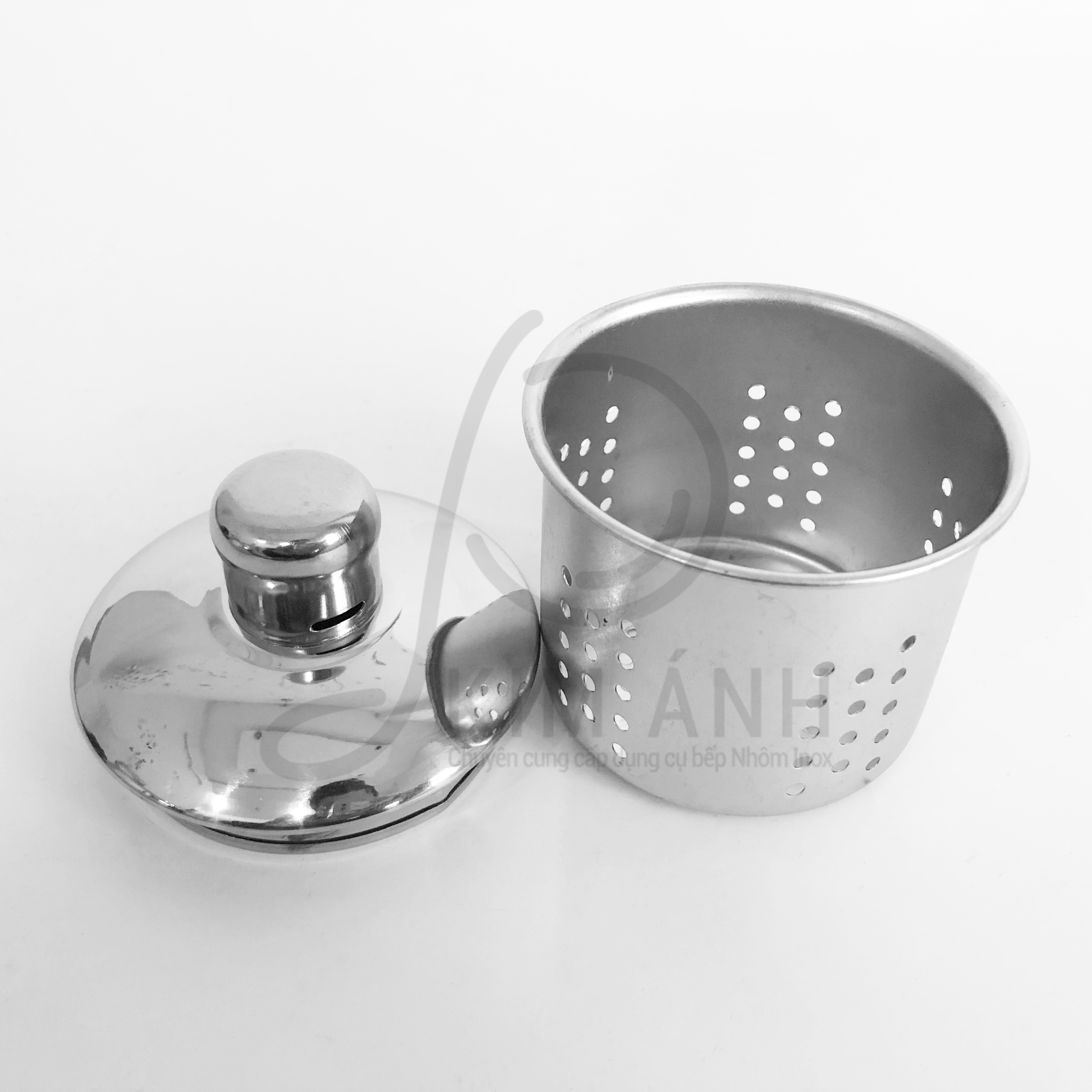 Ấm trà lọc tròn bầu Inox Shunbin