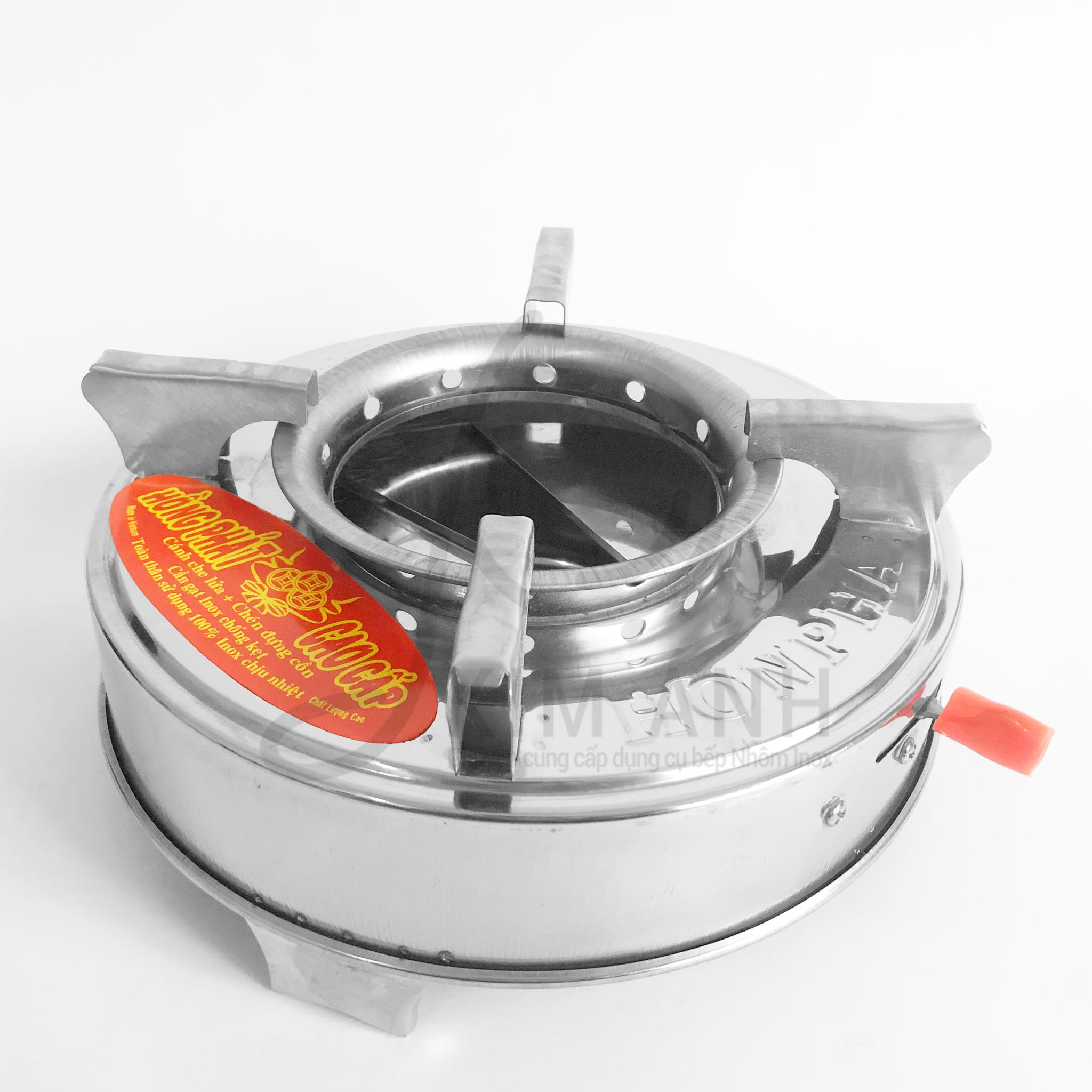 Bếp cồn tròn Inox Hồng Phát có chắn gió
