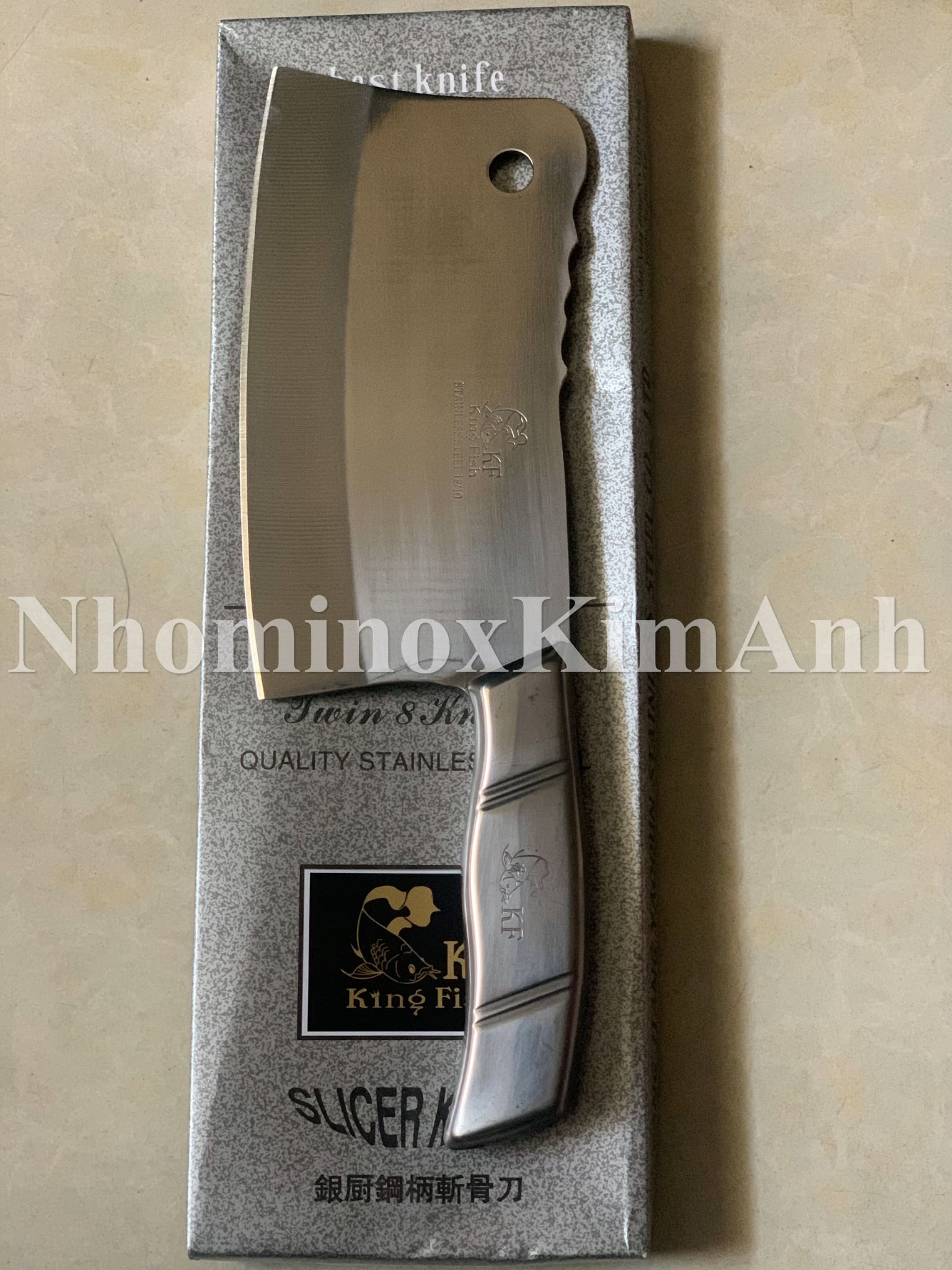 Dao chặt dài 29cm inox hộp xám