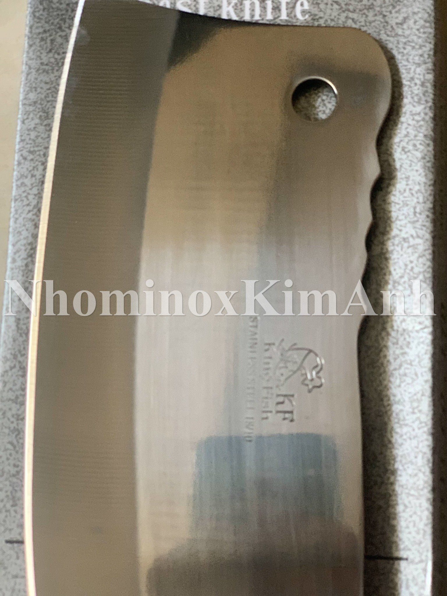 Dao chặt dài 29cm inox hộp xám
