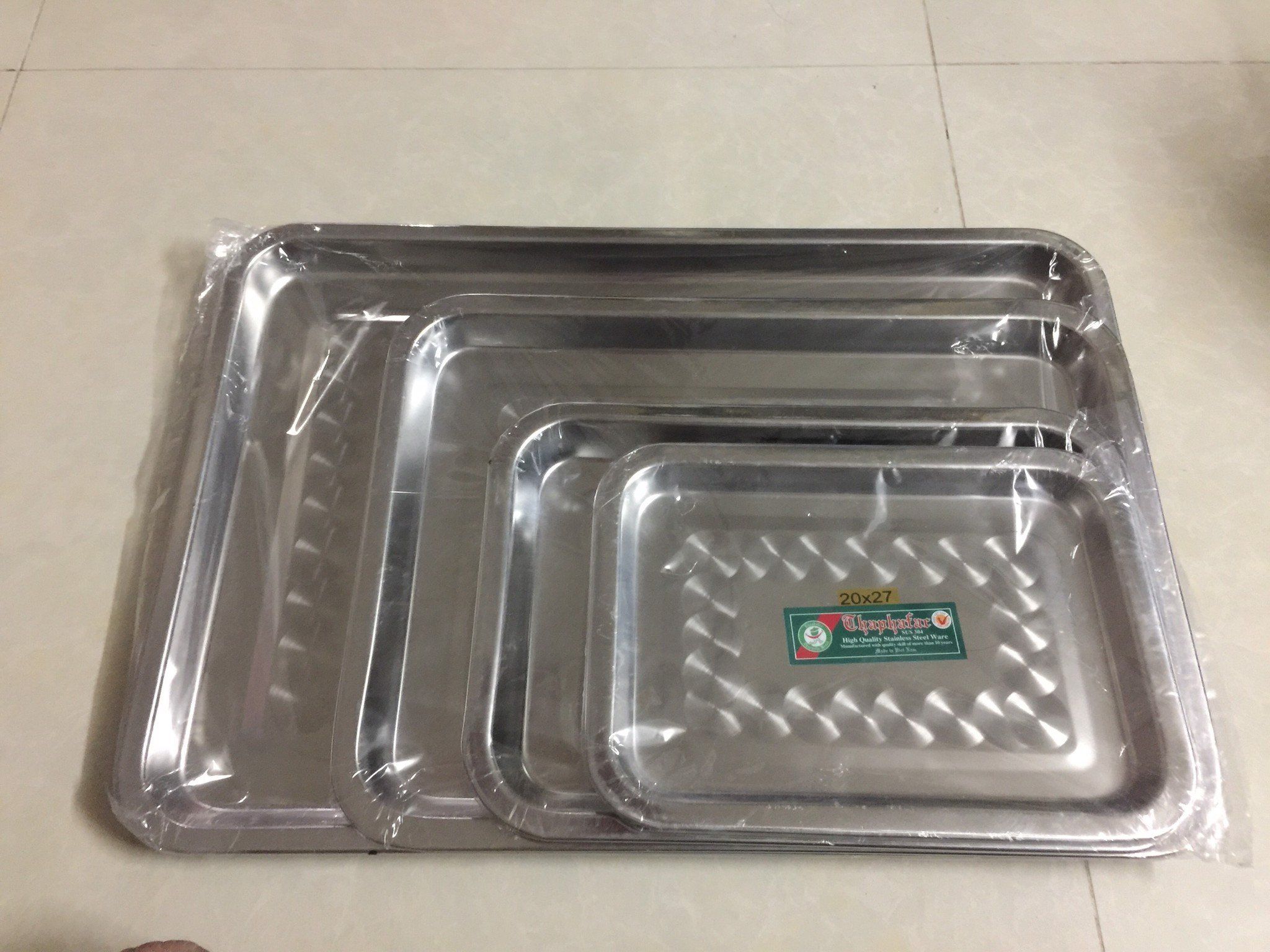 Mâm Inox chữ nhật