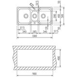  Chậu rửa bát Teka CLASSIC 2 1/2B 