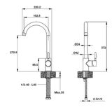  Vòi rửa Hafele augustus HT-G270 570.51.490 màu kem 