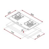  Bếp ga âm Teka  CGW LUX 86 2G AI AL 2TR CI 