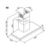  Máy hút mùi áp tường Fagor 3CFS-9032X 