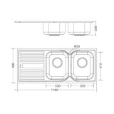  Chậu inox Malloca MS1025L New 