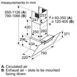  Máy hút mùi áp tường Bosch DWK87EM60B Serie 2 