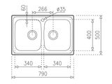  Chậu rửa Teka Universe 80 T- XP 2B 