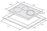  Bếp điện từ 3 vùng nấu Eurosun EU-TE882G 