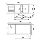  Chậu đá blancozia 8s 565.76.950 màu xám 