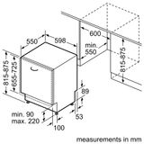  Máy rửa bát âm tủ Bosch SMI4HCS48E Serie 4 