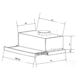  Hút mùi âm tủ Eurosun EH-70AF86B (Đen) 