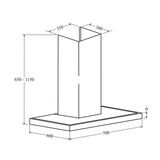  Hút mùi áp tường Eurosun EH-70AF88/ EH-90AF88 