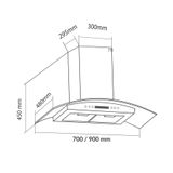  Hút mùi áp tường Eurosun EH-70K26S/ EH-90K26S 