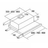  Máy hút mùi âm tủ Cata TF-2003 DURALUM 900 