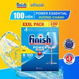 [Chính Hãng] Viên Rửa Bát Finish Power Essential Hộp 100 Viên, Viên Rửa Chén 6 Chức Năng Rửa Sạch Hiệu Quả 