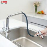  Vòi rửa bát dây rút Konox Volta Chrome 