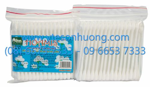 Tăm bông ráy tai & tẩy trang Hoamis PBM 100 (gói nhỏ)