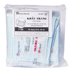 Khẩu trang y tế 2 lớp tiệt trùng Bảo Thạch (bịch 50 cái)