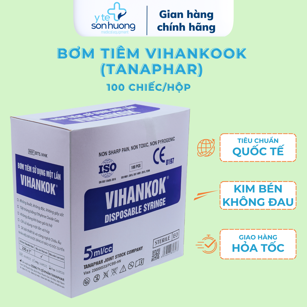 Bơm tiêm Vihankok Tanaphar 5cc