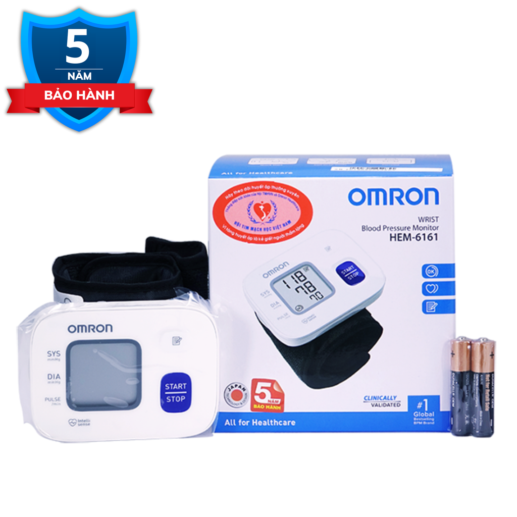 Máy đo huyết áp cổ tay Omron HEM - 6161