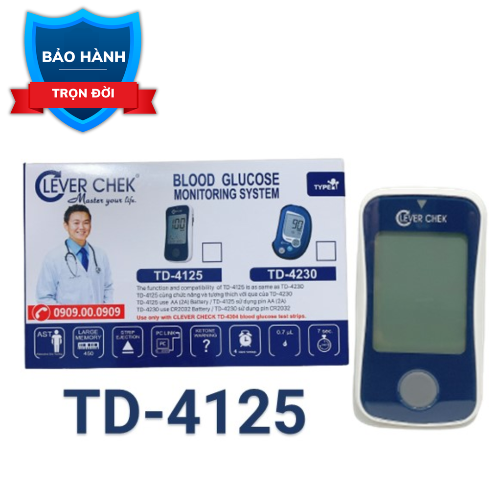 Máy đo đường huyết Clever Chek TD-4125