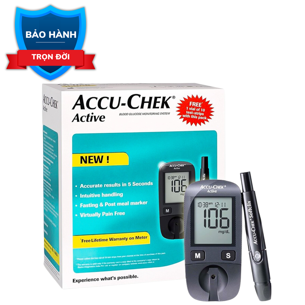 Máy đo đường huyết Accu-Chek Active GU (No coding)