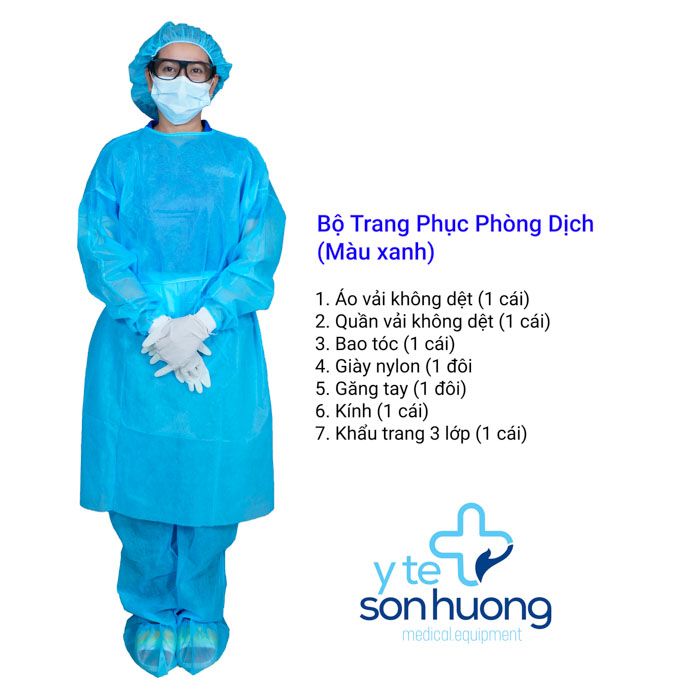 Bộ trang phục phòng dịch đã tiệt trùng