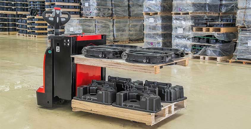 Xe nâng tay Pallet Truck 2 tấn 2 tầng nâng