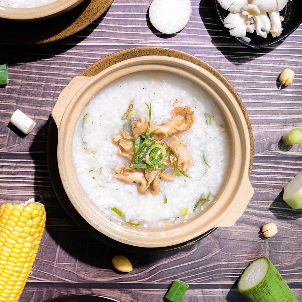  CHÁO NẤM BÀO NGƯ (Rice Porridge With  Abalone Mushroom) 