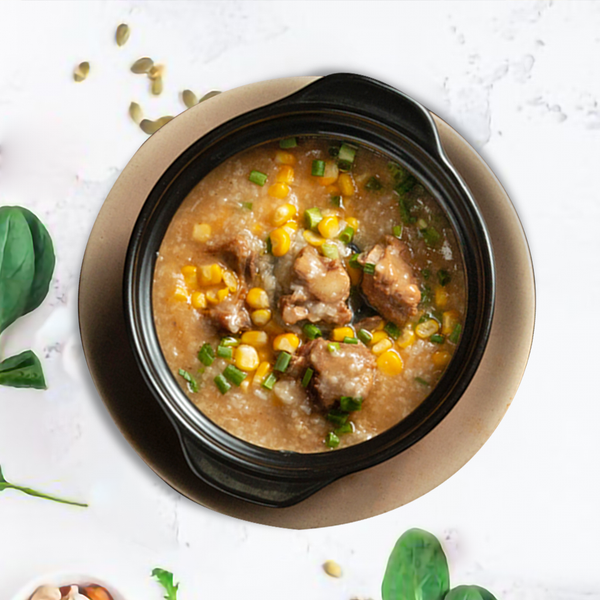  CHÁO SƯỜN  NGÔ CHÚ CHEN (Rice Porridge With Pork Ribs and Corn) 