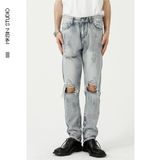  QJ25 Jeans Rách Gối ZIP 