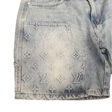  QS43 Short Jeans LV Embossed 