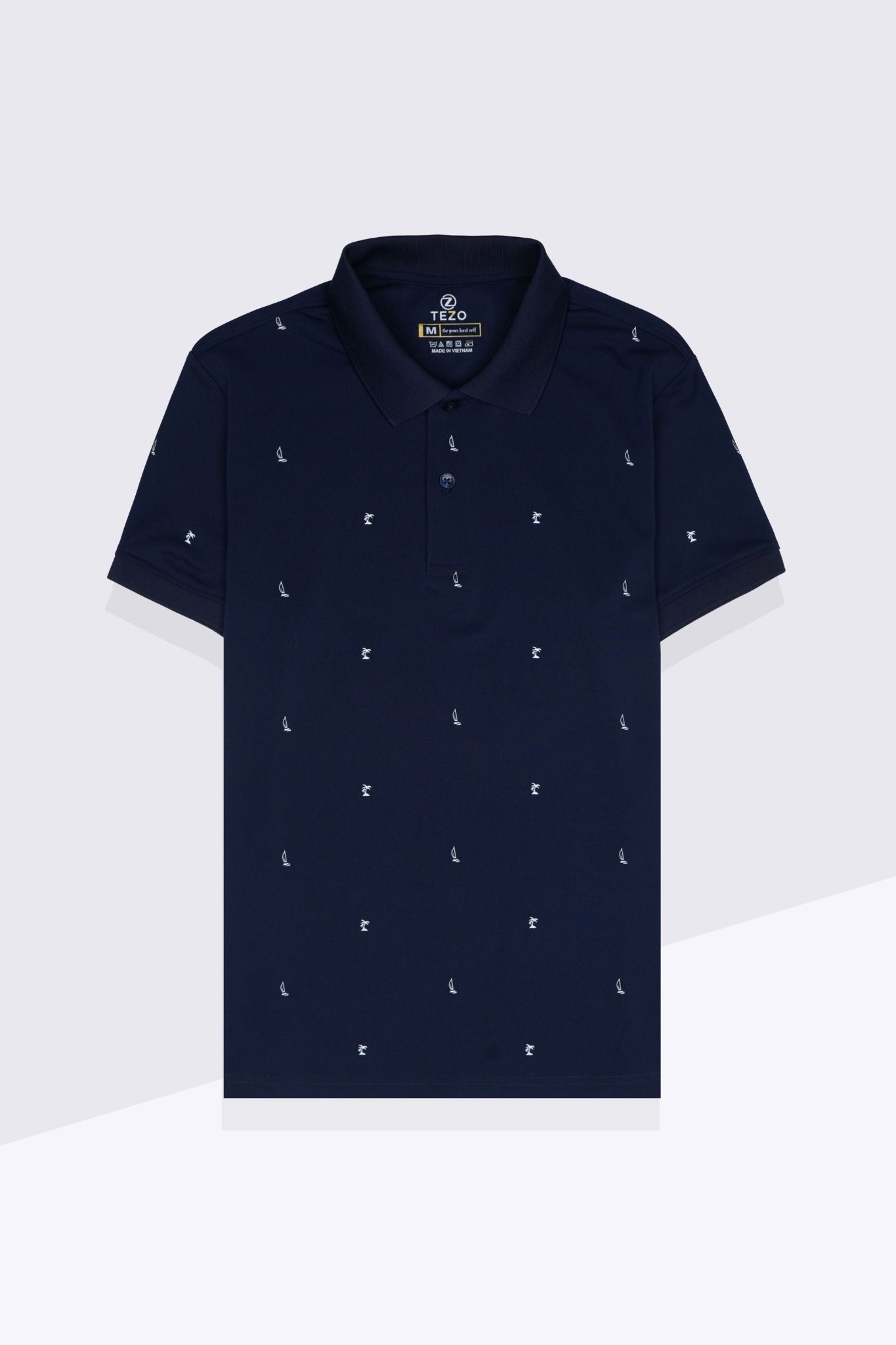 Áo polo nam thiết kế in tràn thân họa tiết logo Tezo - 24APCH061