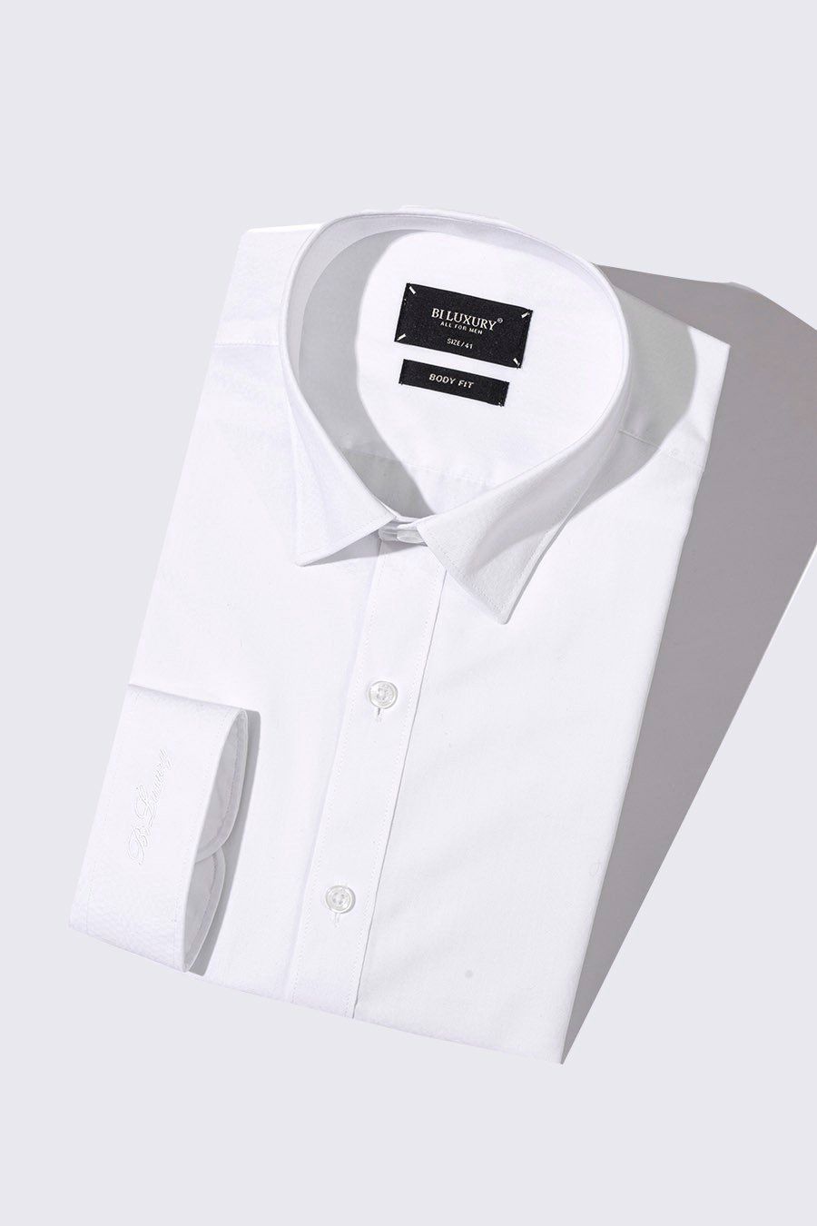 Áo sơ mi cơ bản trắng Biluxury - 5SMDB002