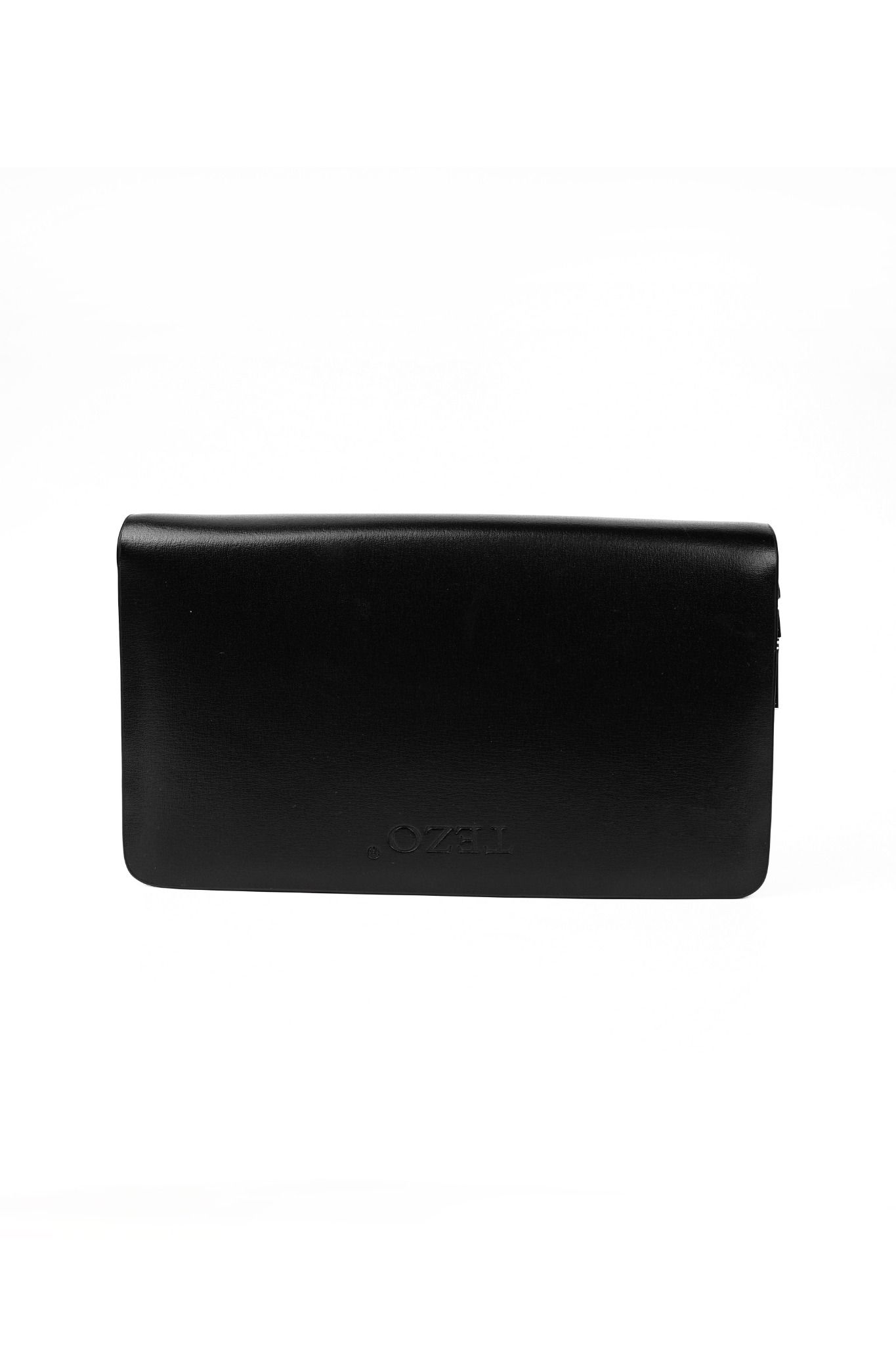 Clutch Tezo 2 khóa da trơn - 2111CLUTCH08DEN