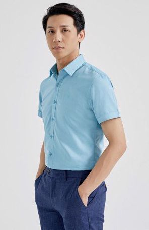 Áo sơ mi cộc tay trơn SMCB009XNG