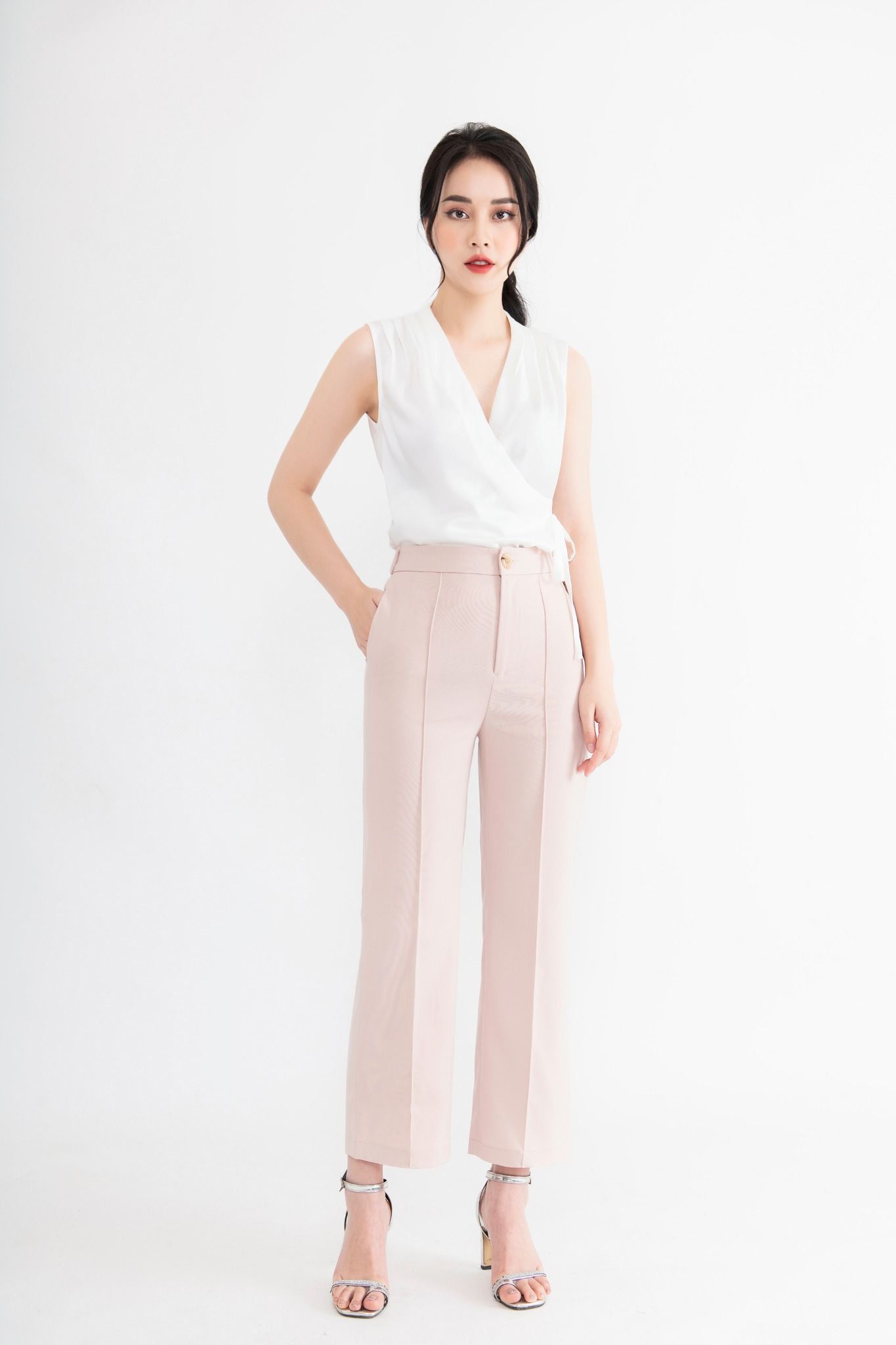Quần âu nữ dáng xuông, be - 2104QAUT01BEV