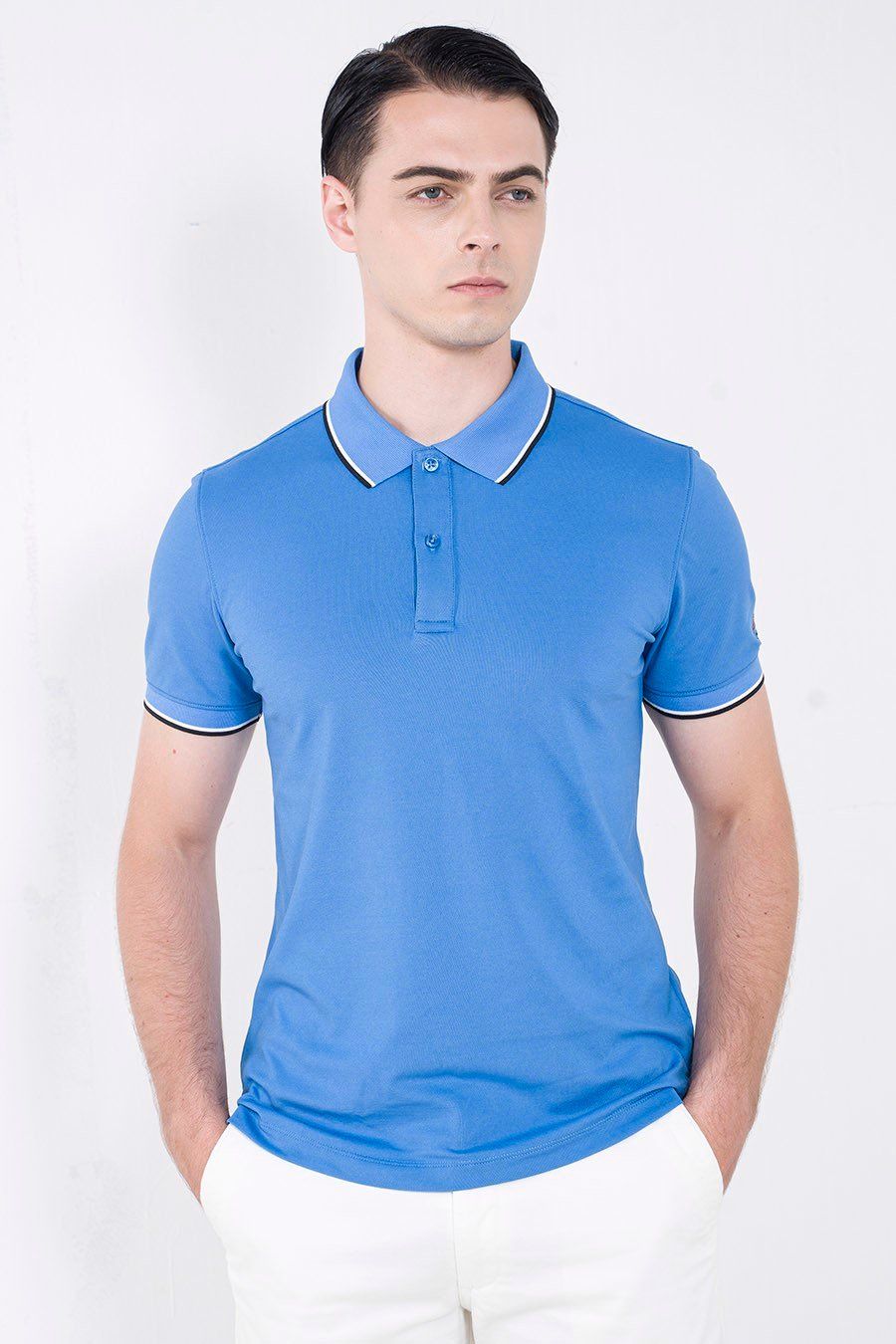 Biman Áo polo nam thiết kế, (Xanh dương) - 5APCT003XDU