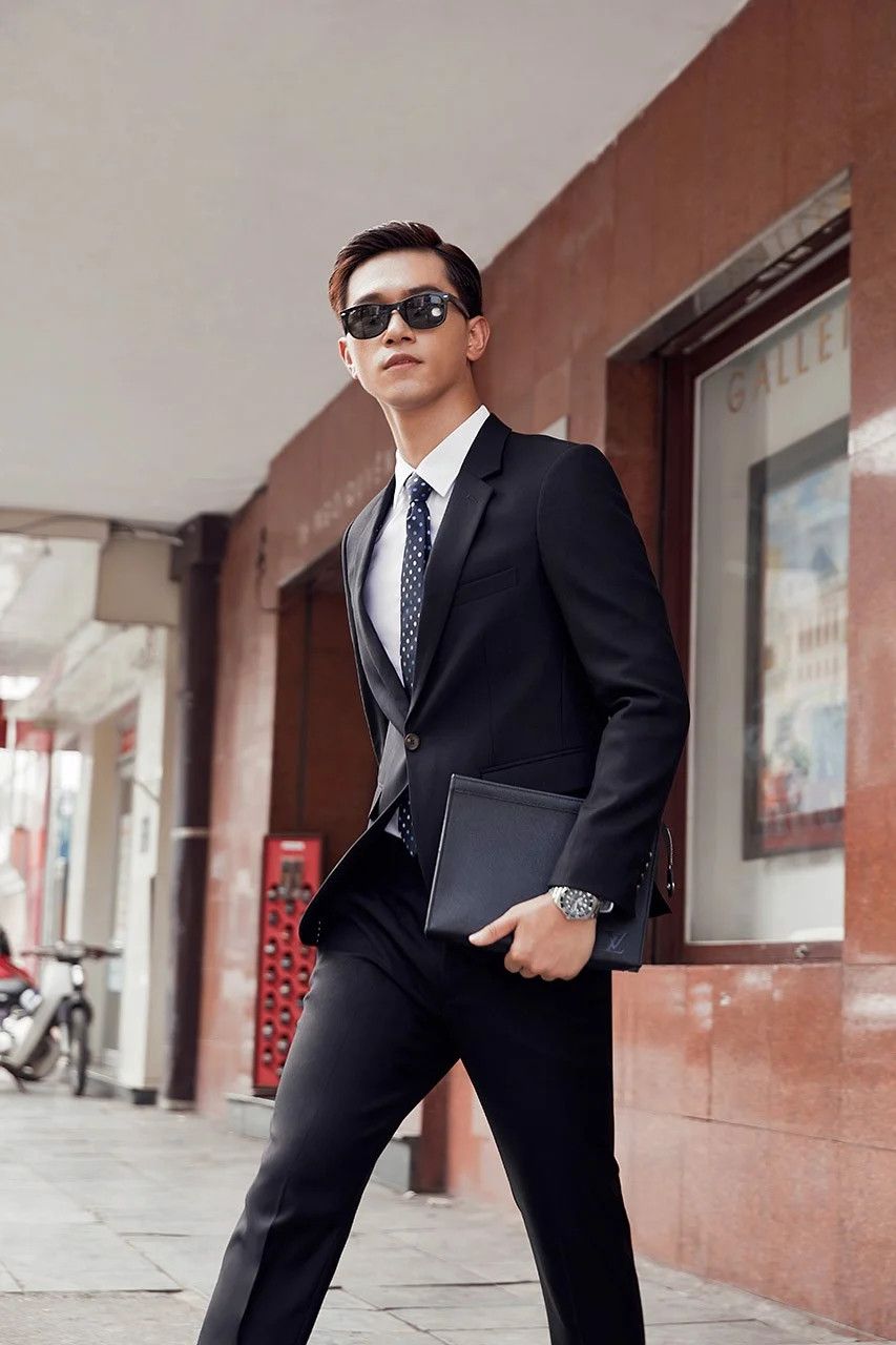 Quần vest họa tiết, (Đen, 28) 4QAVH001DEN