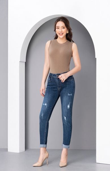 QUẦN JEANS BAGGY RÁCH  - QJ166