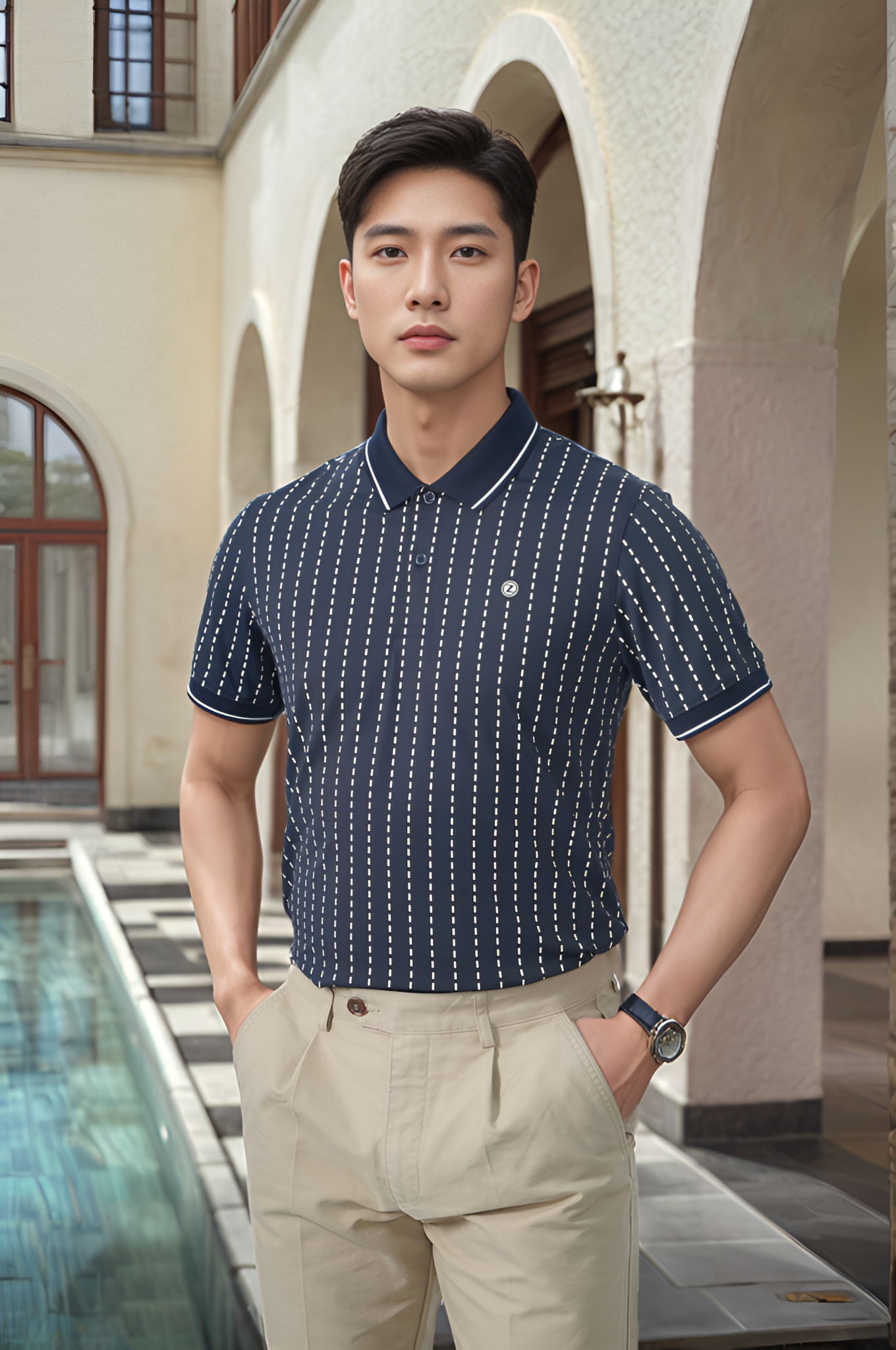 Áo polo nam in họa tiết Special Tezo - 25APCH087