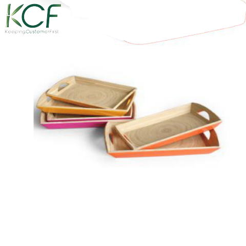 Bamboo rec tray with handle - Khay tre có tay cầm KCF 15-251