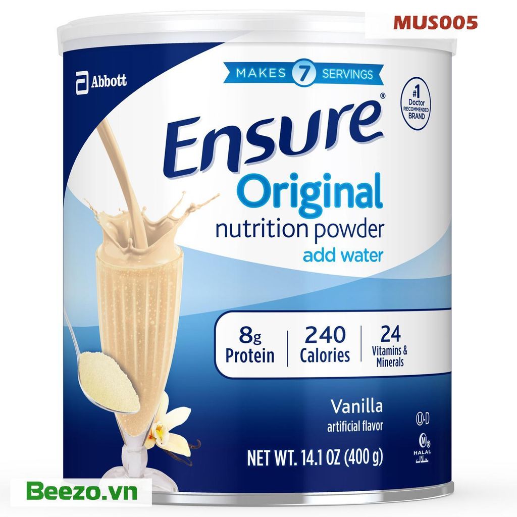 Sữa bột Ensure Original Nutrition Powder hộp 400g của Mỹ