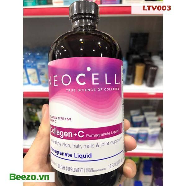 Collagen chiết xuất từ quả Lựu giúp đẹp da, chống lão hóa -Neocell Collagen +C Pomegranate Liquid 473ml của Mỹ