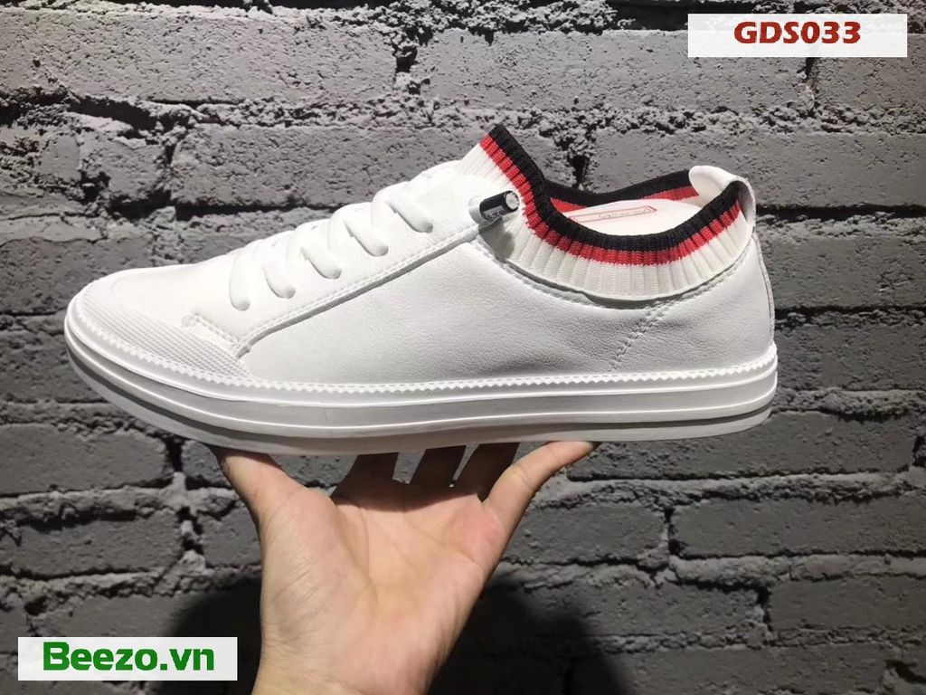 Giày Nam Trắng Cổ Thun Cao Cấp - Quảng Châu