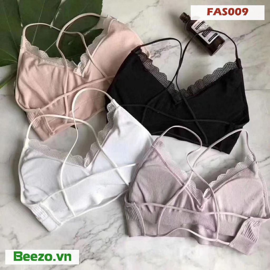 Áo Bra Thun Dây Đan Chéo Cổ Để Tập Yoga, Gym Nữ - Quảng Châu FAS009