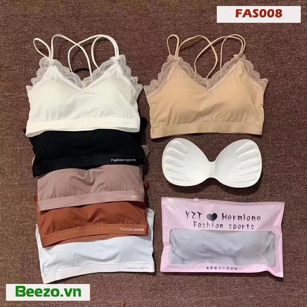 Áo Bra Có Ren Cách Điệu Tập Gym, Yoga Nữ - Quảng Châu FAS008