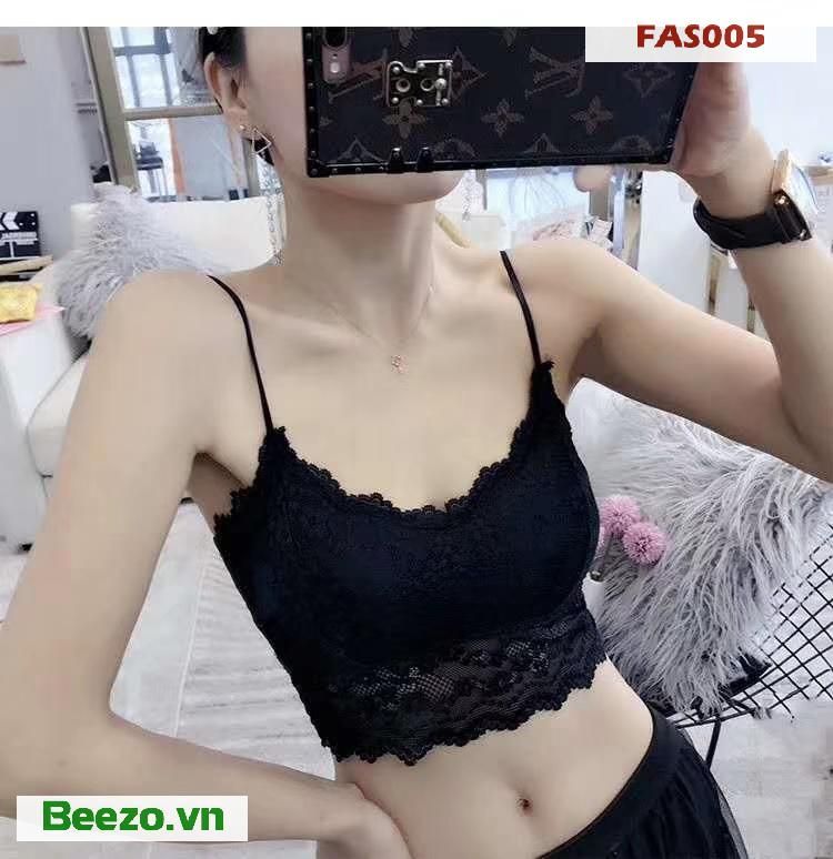 Áo Bra Ren + Dây Nhỏ Yoga, Gym Nữ (Đen, Trắng) - Quảng Châu FAS005