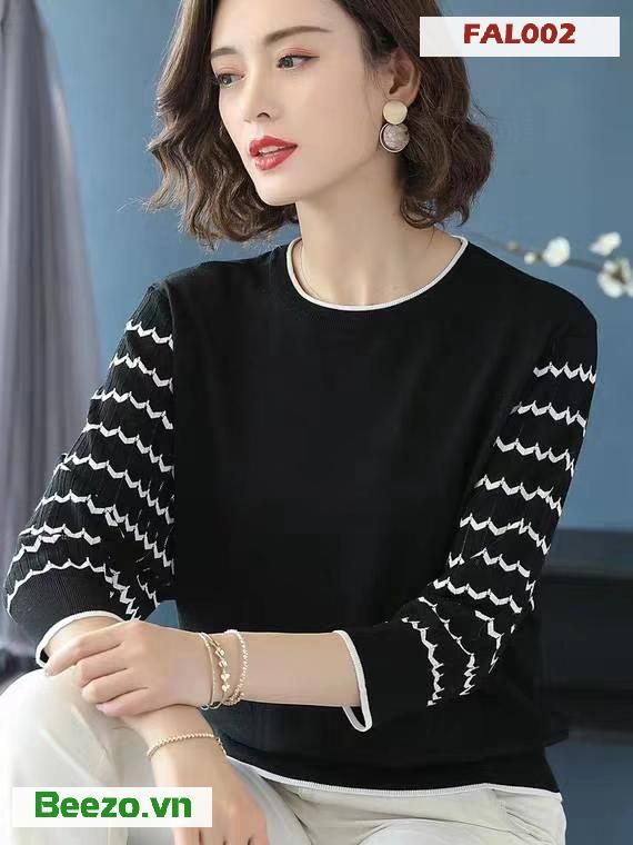 Áo Len Nữ Tay Dài Cổ Tròn - Quảng Châu FAL002